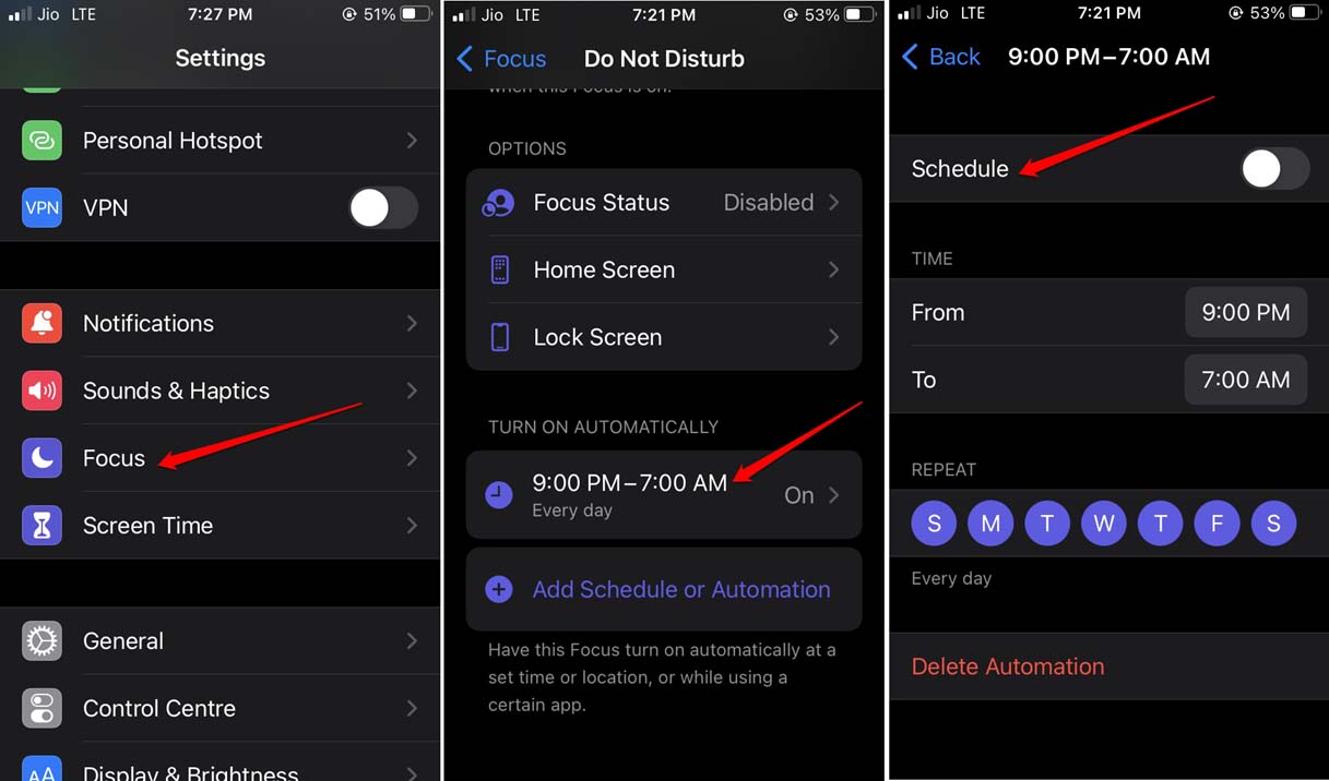 disable-schedule-of-ios-focus-mode