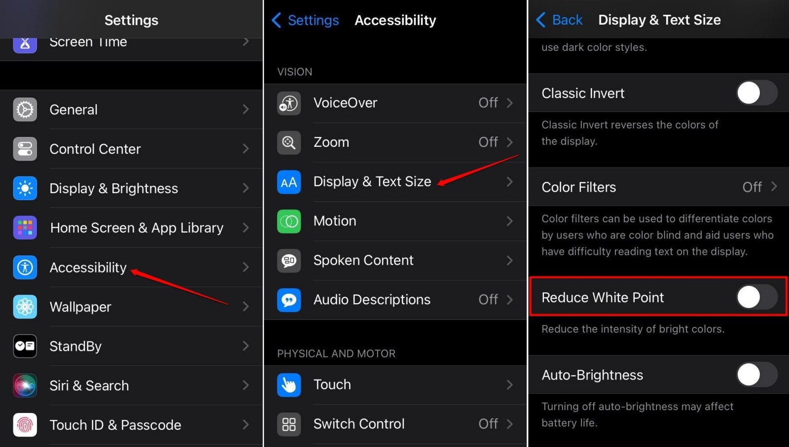 disable-reduce-white-point-feature-in-ios-17