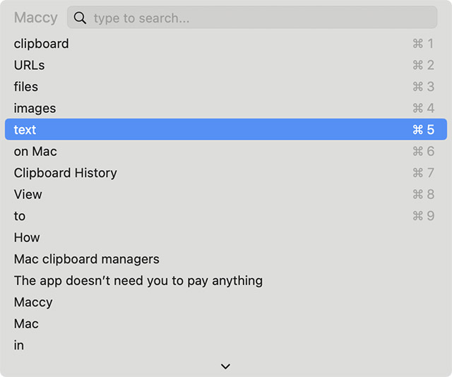 maccy-screenshot maccy-screenshot